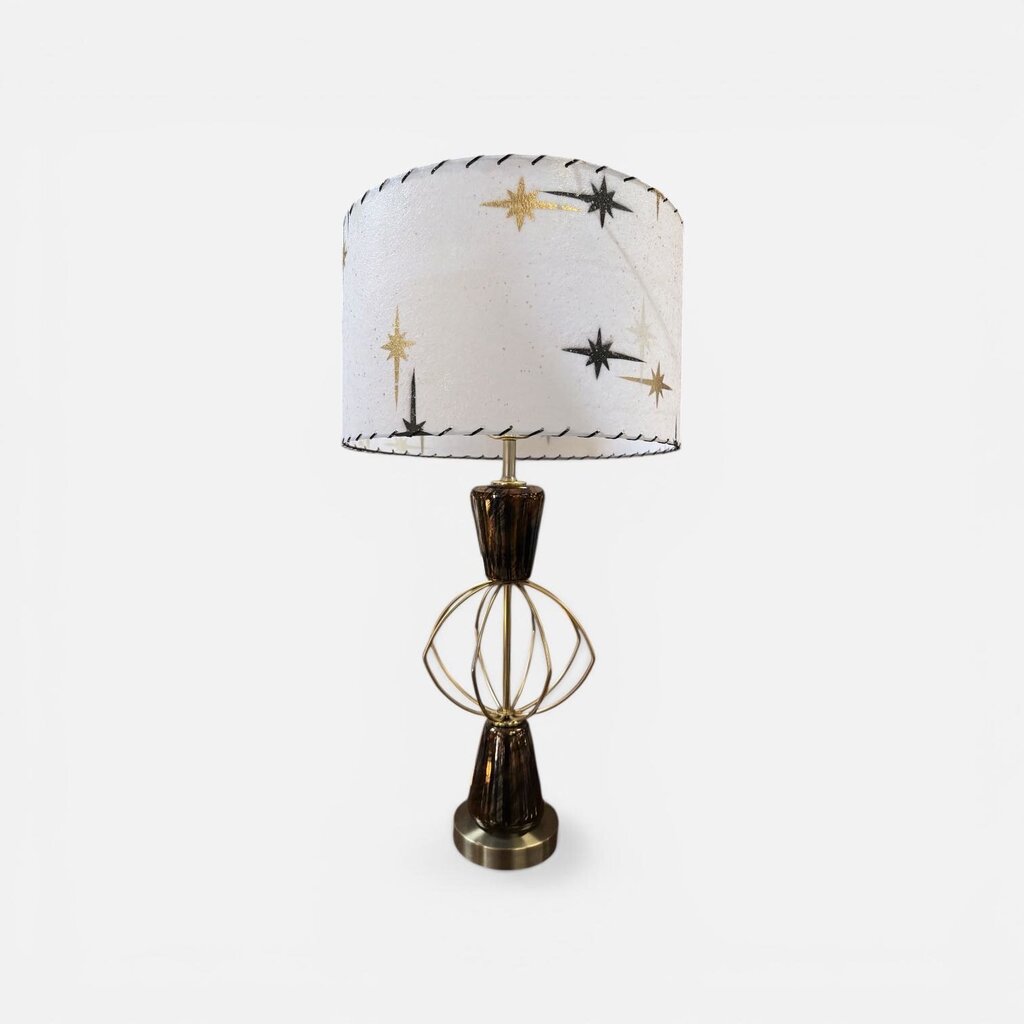 Black/Gold Cage Lamp