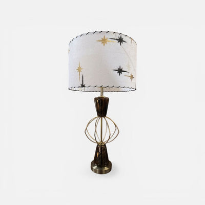 Black/Gold Cage Lamp