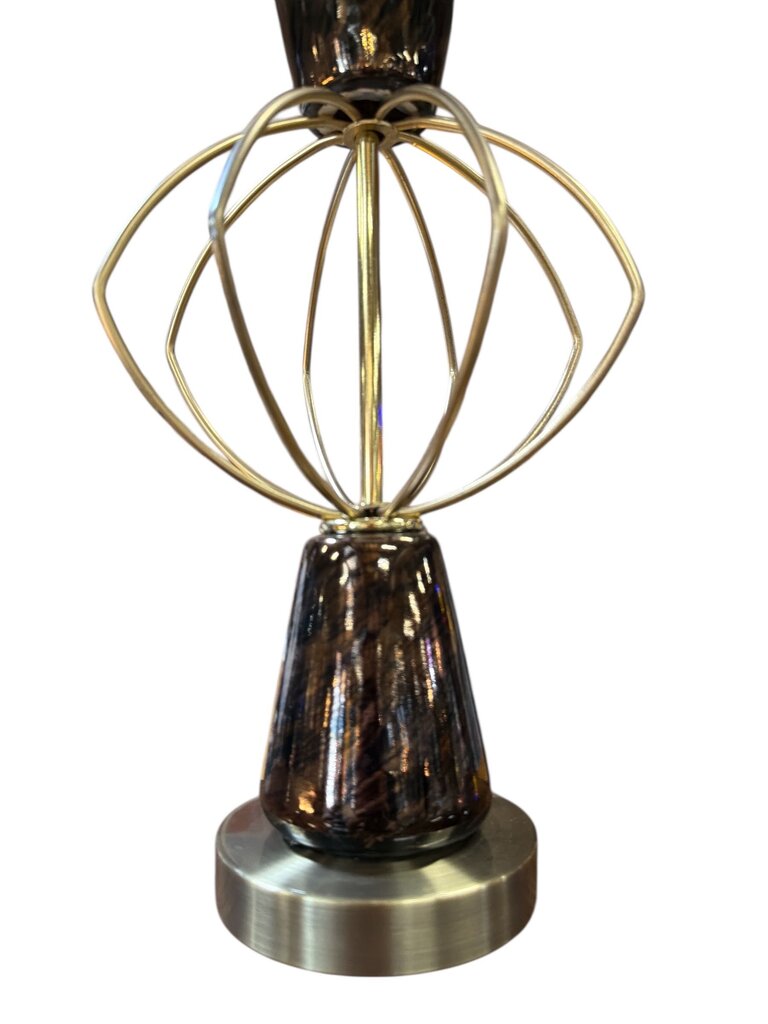 Black/Gold Cage Lamp