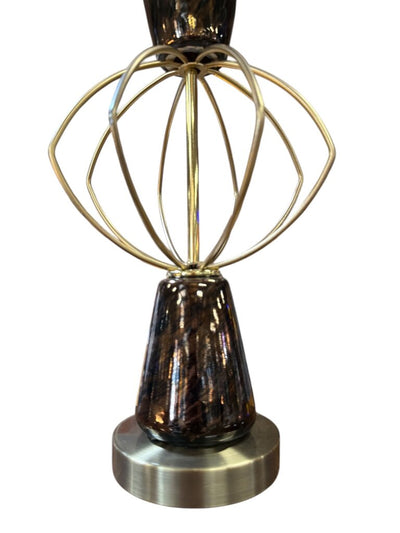 Black/Gold Cage Lamp