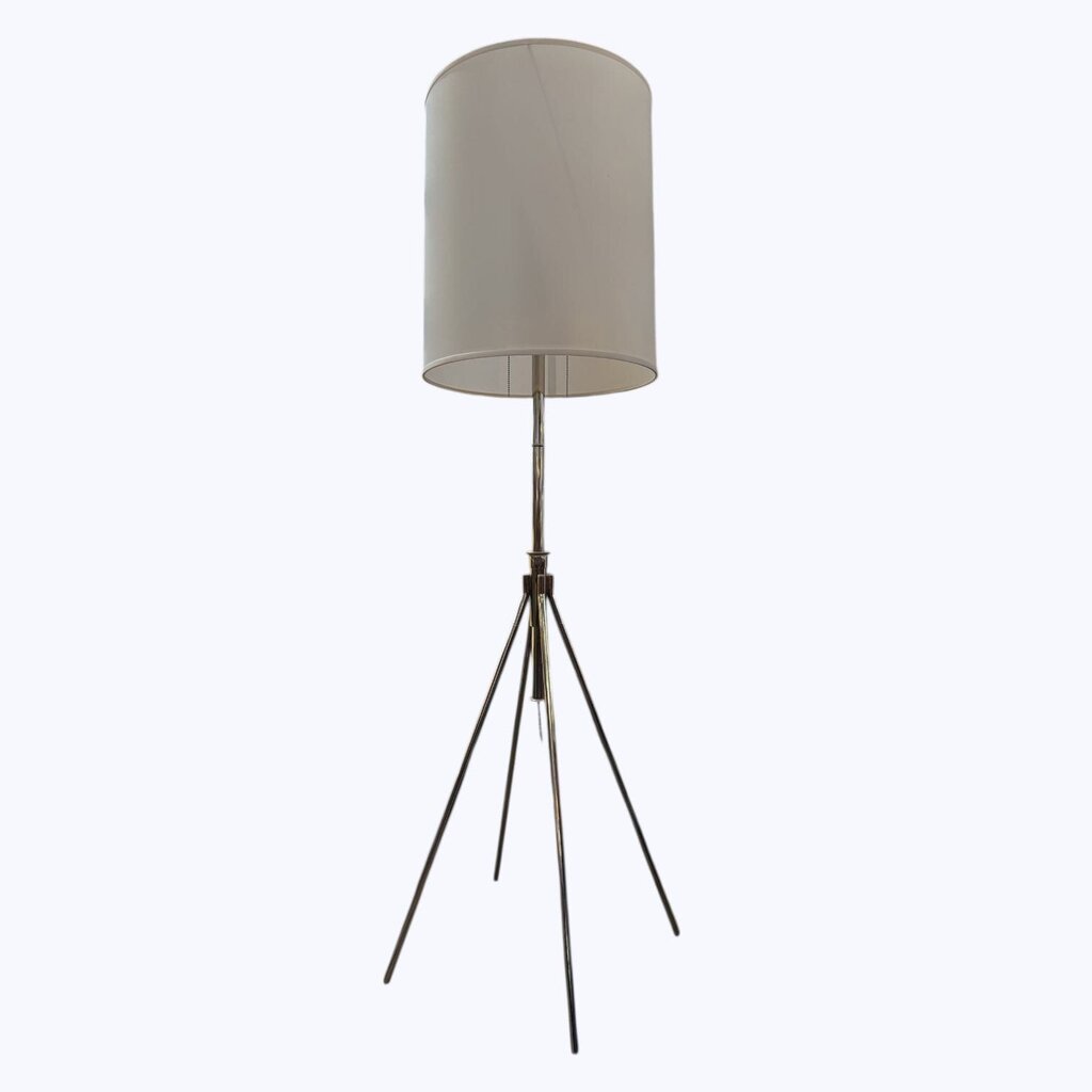 Modern Nickel Tripod Floor Lamp