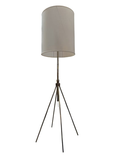 Modern Nickel Tripod Floor Lamp