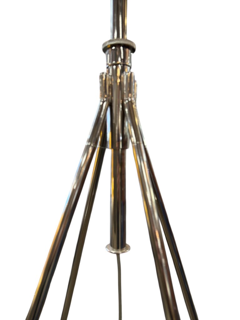Modern Nickel Tripod Floor Lamp
