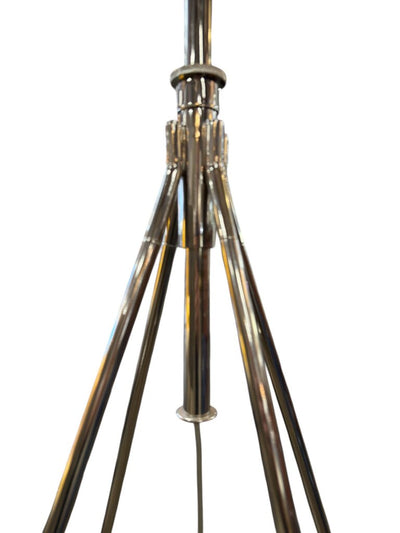 Modern Nickel Tripod Floor Lamp