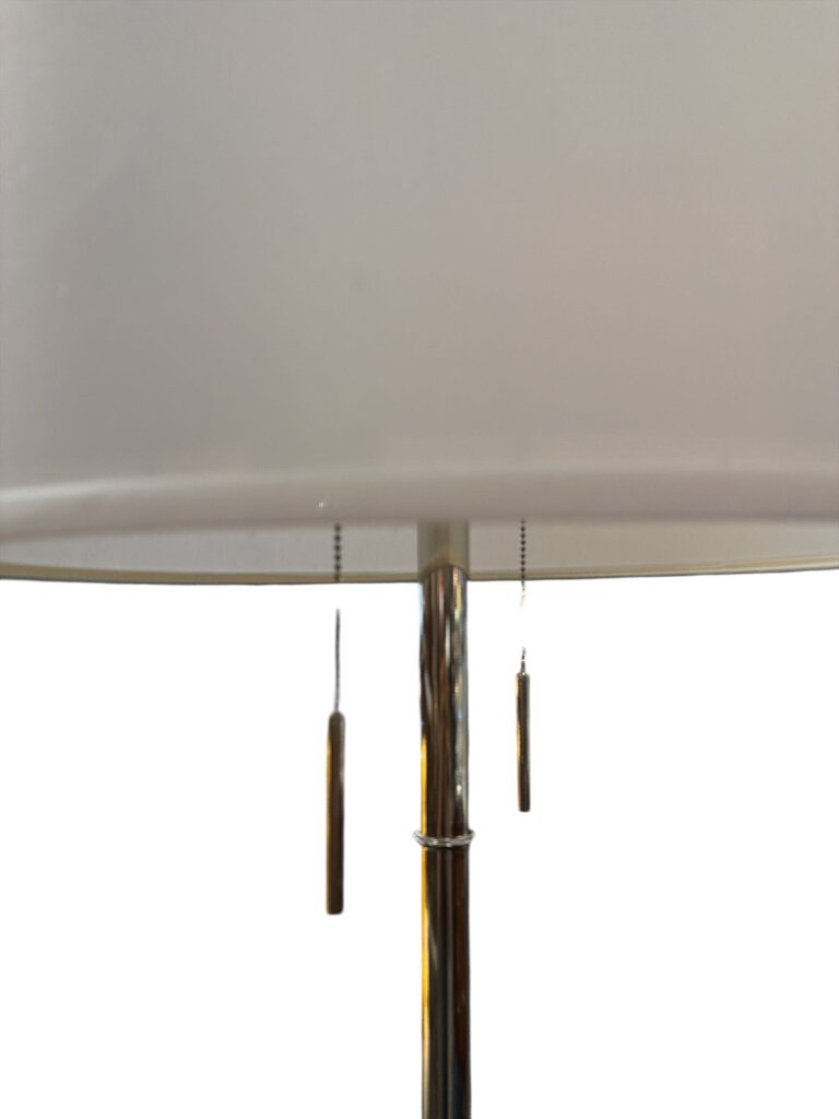 Modern Nickel Tripod Floor Lamp