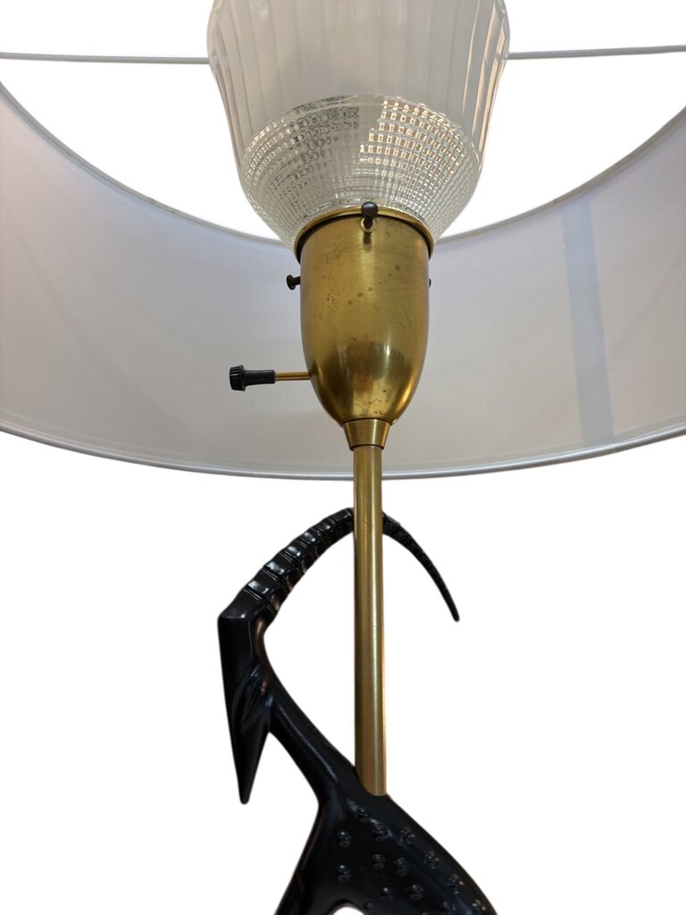 PAIR Rembrandt Antelope Gazelle Lamps - Classic New Drum Shades FABULOUS (Set of 2)