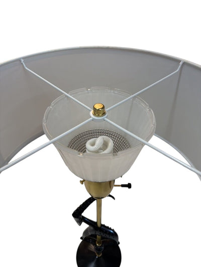 PAIR Rembrandt Antelope Gazelle Lamps - Classic New Drum Shades FABULOUS (Set of 2)