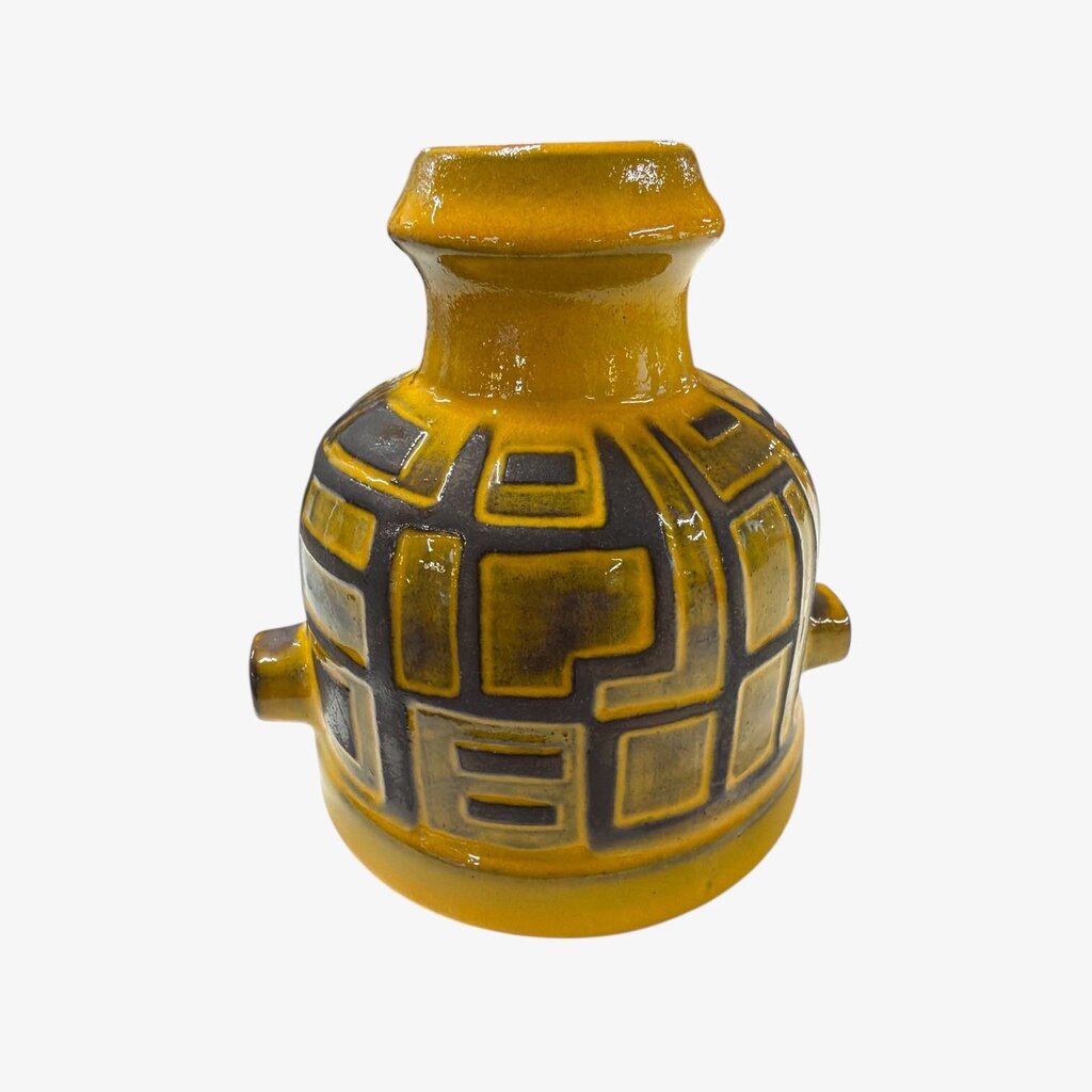 Mid Century Sunset Series Vase Ceramano Wast German Brutalist Fat Lava Pottery