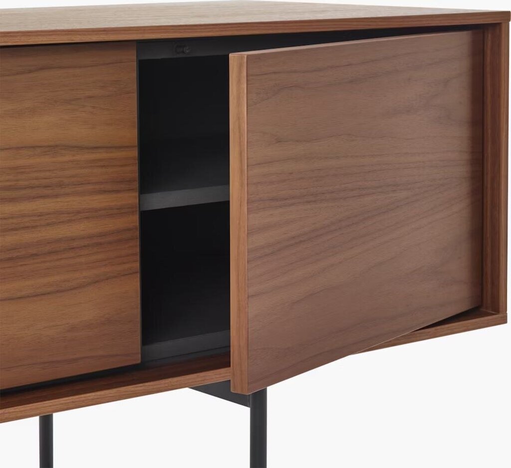 Aura Credenza in Walnut & Black by DWR