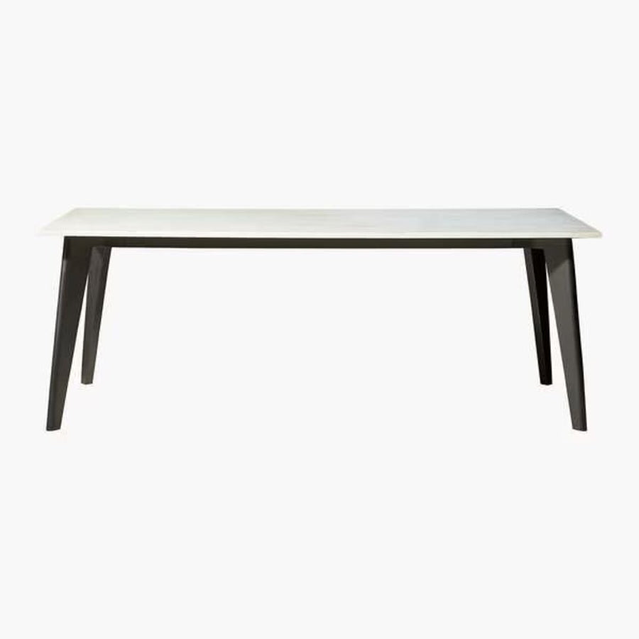 Harper Black Dining Table with Marble Top