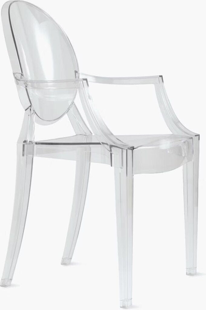 Ghost Chair in Clear w/ Pink Pillow