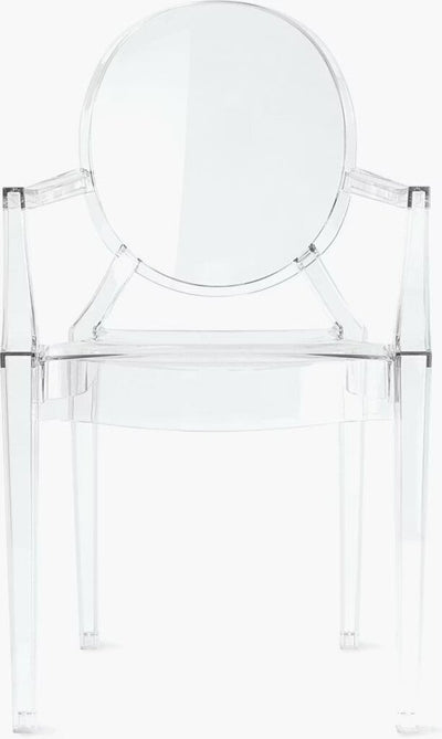 Ghost Chair in Clear w/ Pink Pillow