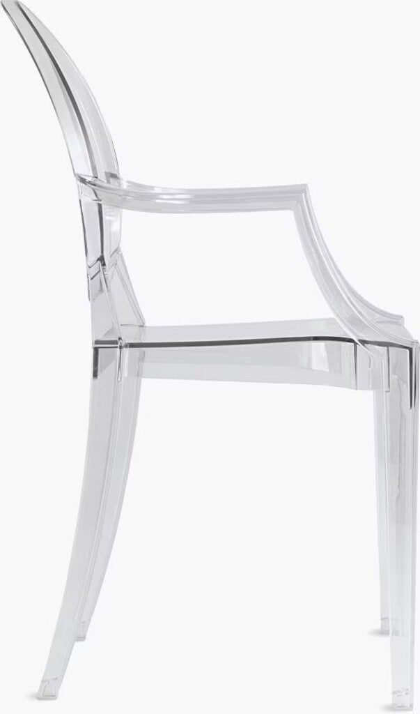 Ghost Chair in Clear w/ Pink Pillow