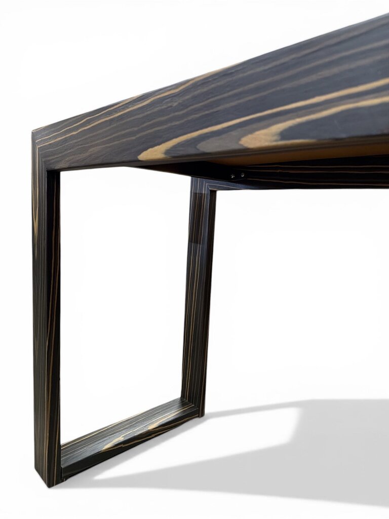 Modern Large Zebra Wood Console Table