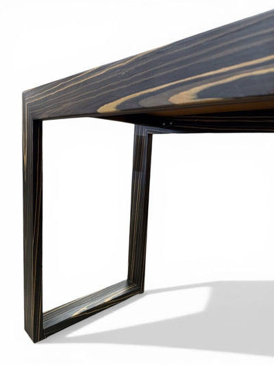 Modern Large Zebra Wood Console Table