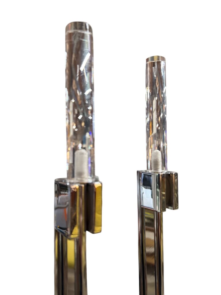 Danny Alessandro Chrome and LUCITE Italian Fireplace Tools Mid Century (4 Piece)