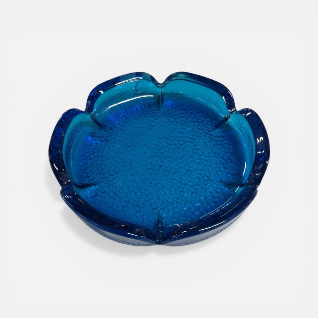 Mid Century Modern Turquoise Blue Ashtray-Catchall
