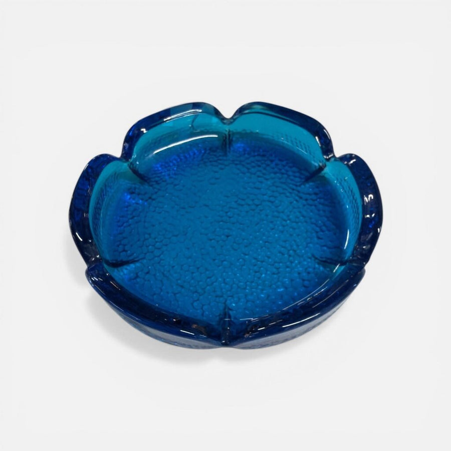 Mid Century Modern Turquoise Blue Ashtray-Catchall