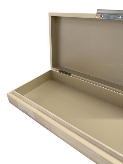 Barbara Barry Global Views Ivory Lacquer Box - Medium