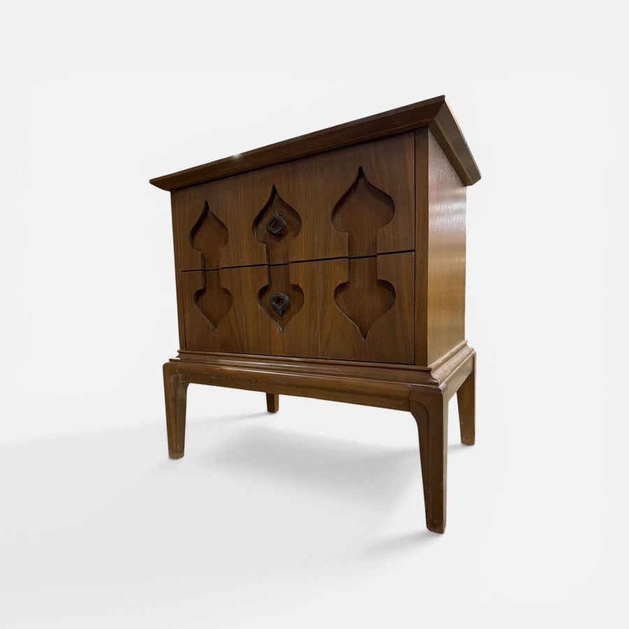 Mid Century 1960's Walnut Nightstand by Baker