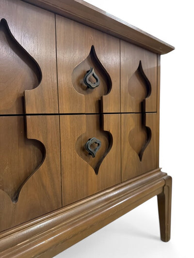 Mid Century 1960's Walnut Nightstand by Baker