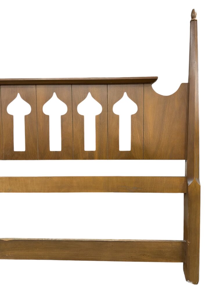 Mid Century 1960's Walnut King Headboard by Baker