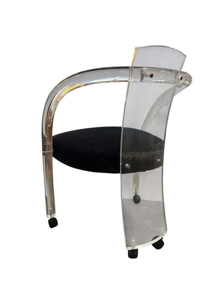 Mid Century 1970's Lucite Dining Set Table & 3 Chairs