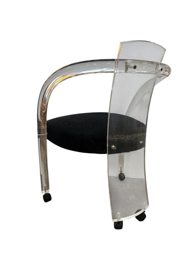 Mid Century 1970's Lucite Dining Set Table & 3 Chairs