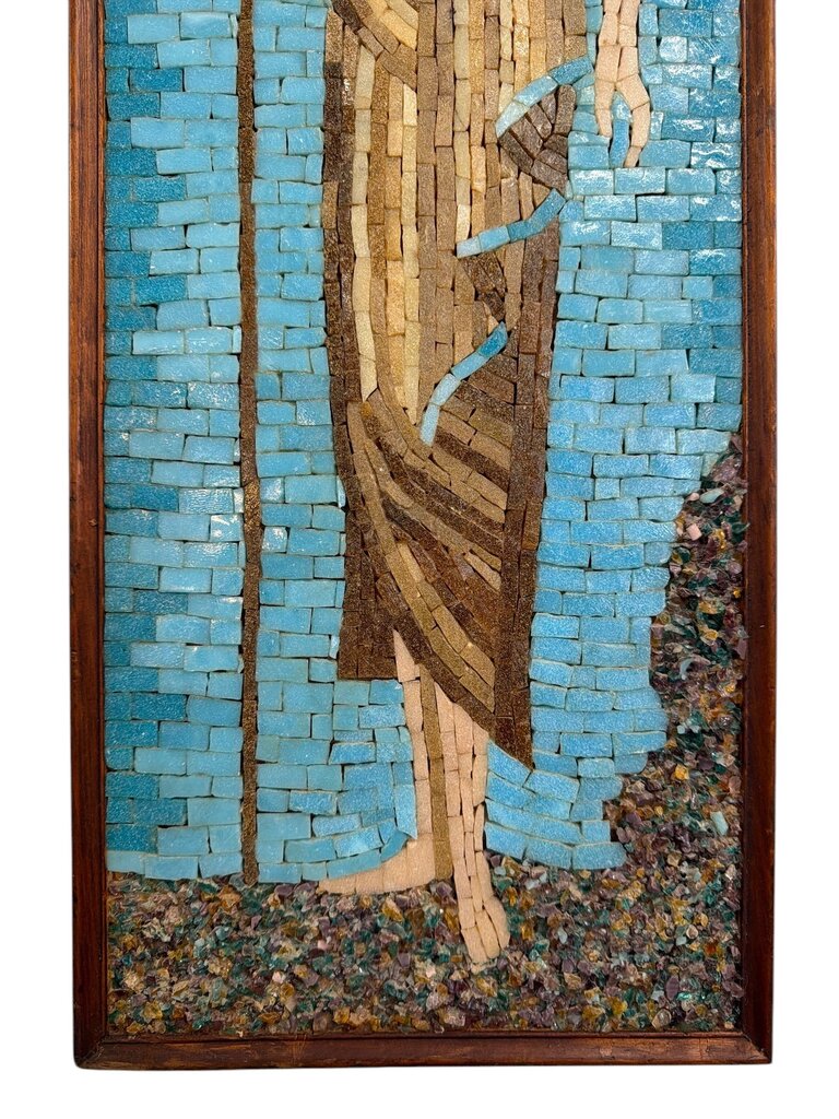 Mid Century Tile Mosaic Greek Etruscan Man