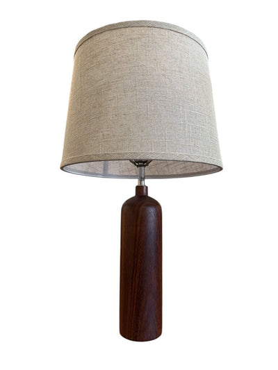 PAIR Danish Modern Solid Teak Table Lamps (Set of 2)
