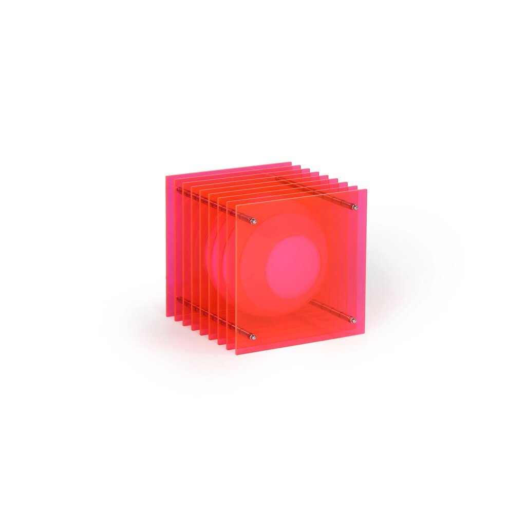 LớP Small Square in Electric Pink Acrylic