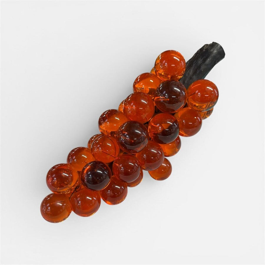 Mid Century Modern Orange Lucite Grape Cluster