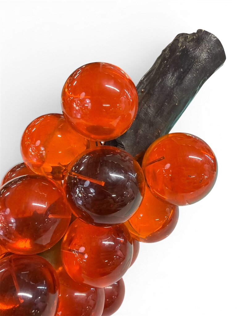 Mid Century Modern Orange Lucite Grape Cluster