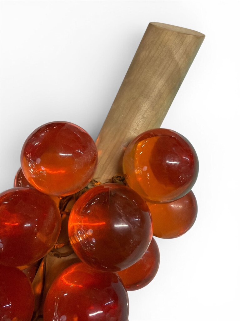 Mid Century Modern Orange Lucite Grape Cluster