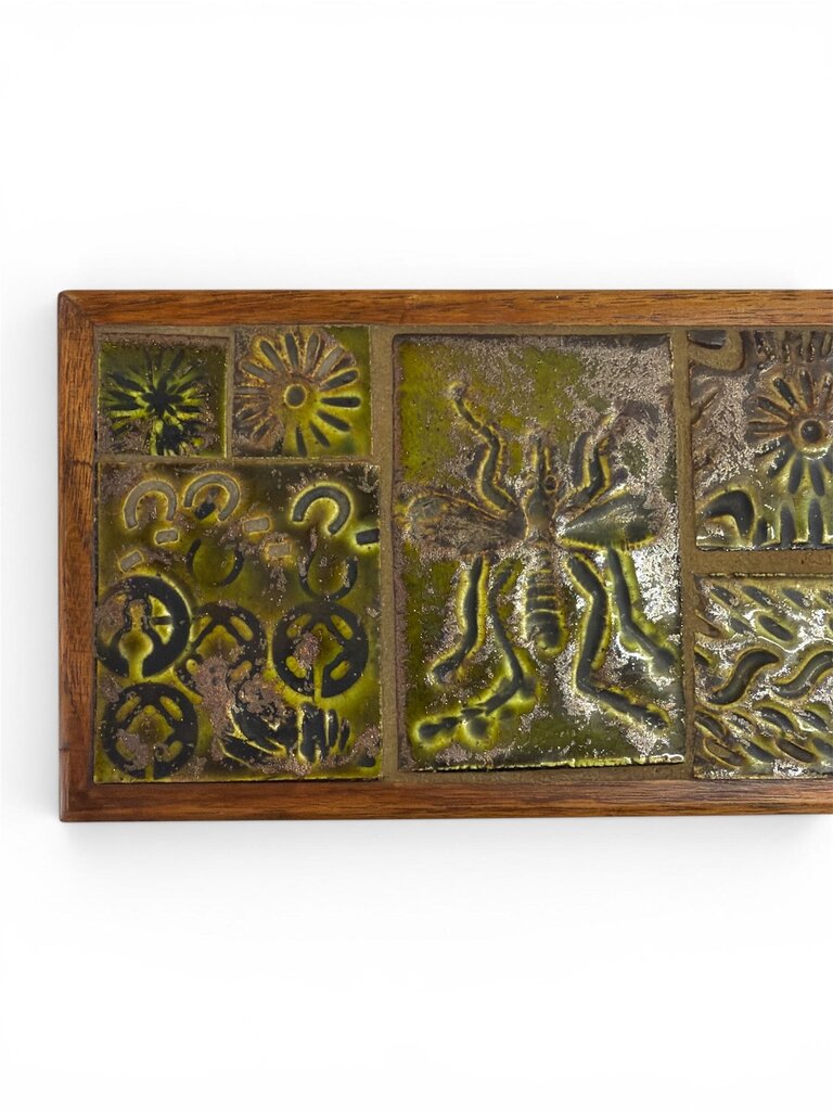 Bagni Mid Century Modern Tile and Walnut Trinket Box