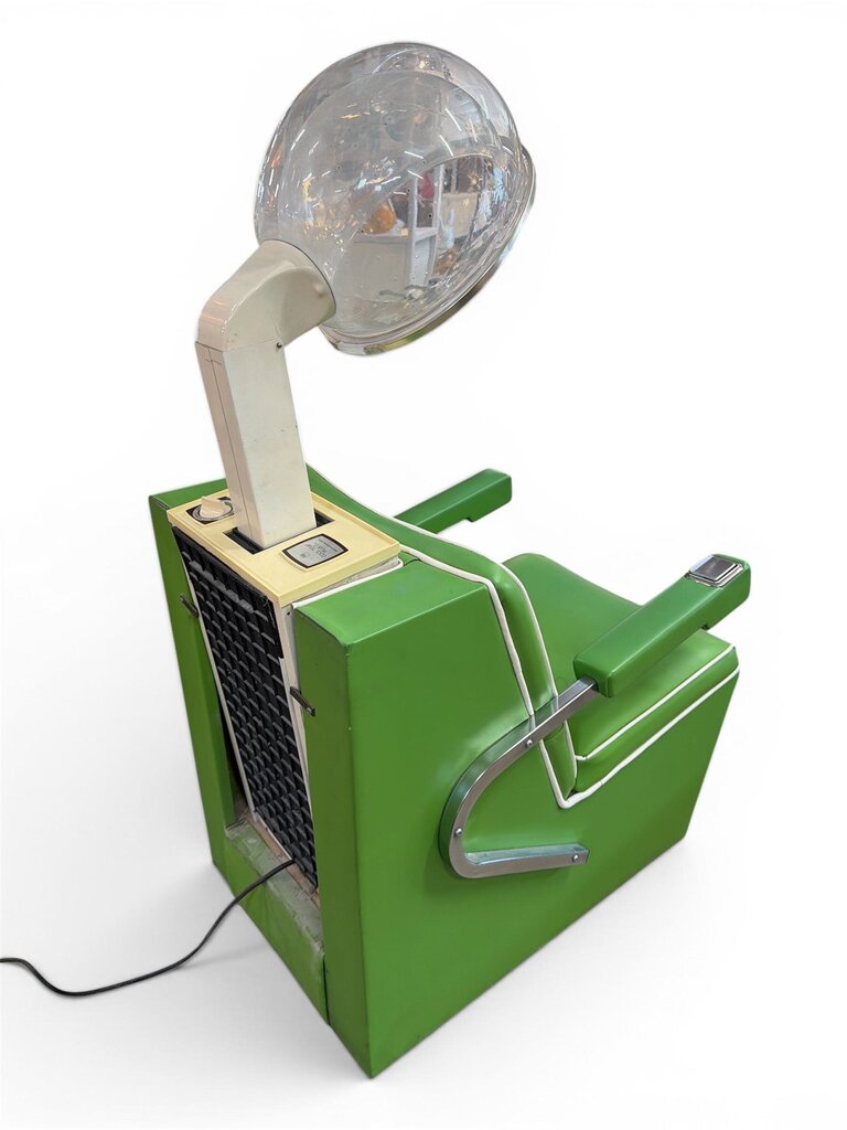 Vintage Helene Curtis Electric Green Salon Hair Dryer Chair