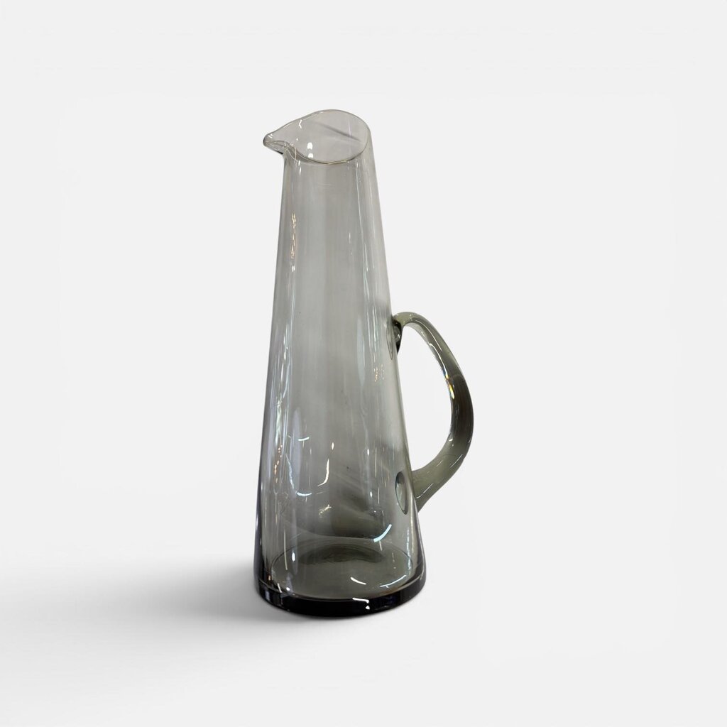 Mid Century Smoked Glass Cocktail Pitcher