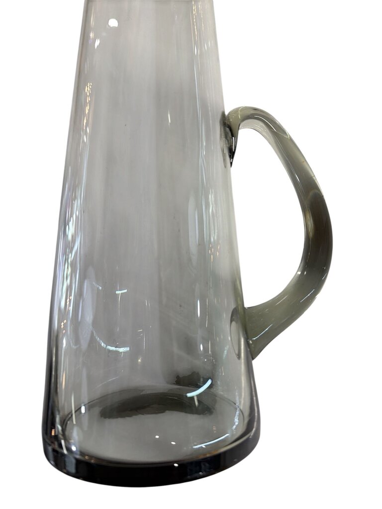 Mid Century Smoked Glass Cocktail Pitcher