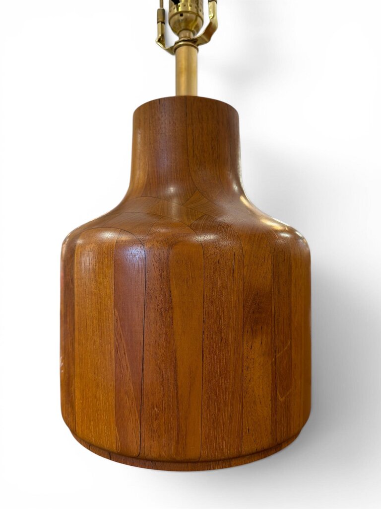 Monumental Slaved Teak Danish Modern Lamp