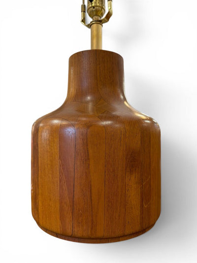Monumental Slaved Teak Danish Modern Lamp