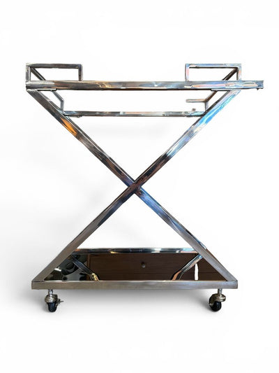 Polished Nickel "Milo" Bar Cart