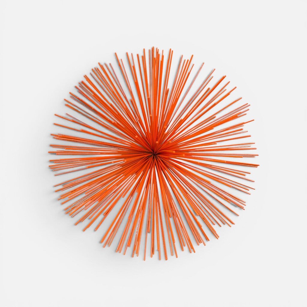 X Orange Sea Urchin Wall Art