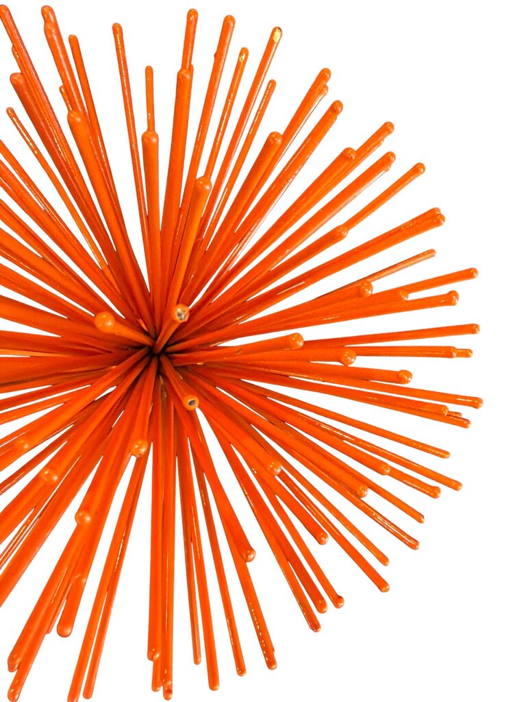 Mid Century Modern Orange Sea Urchins (Set of 4)