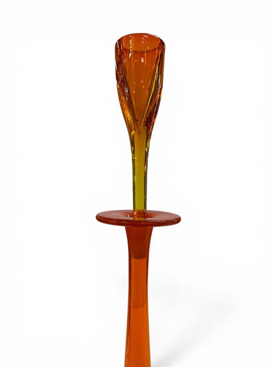 RARE Vintage Blenko #6027 Tangerine Shot Glass Decanter by Wayne Husted