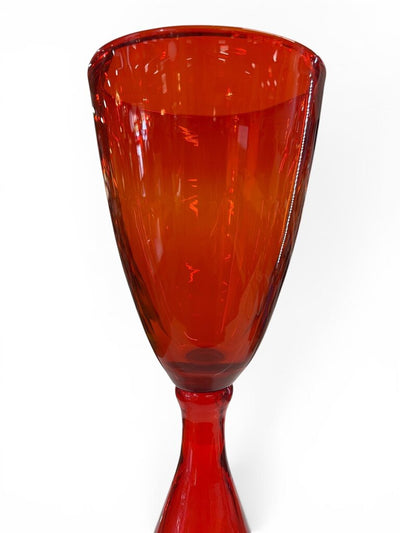 RARE 1958 Vintage Blenko Double Chalice Goblet Designed by Wayne Husted