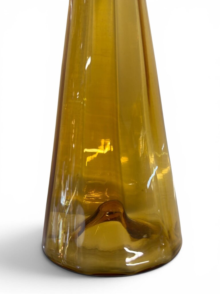 Vintage Amber Decanter with Blenko Stopper