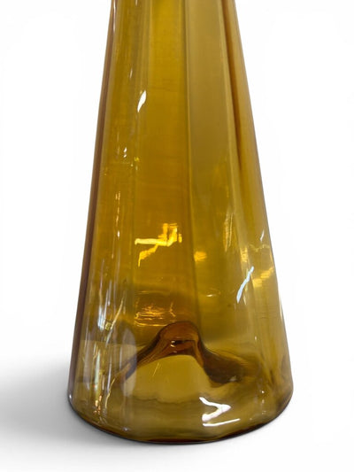 Vintage Amber Decanter with Blenko Stopper