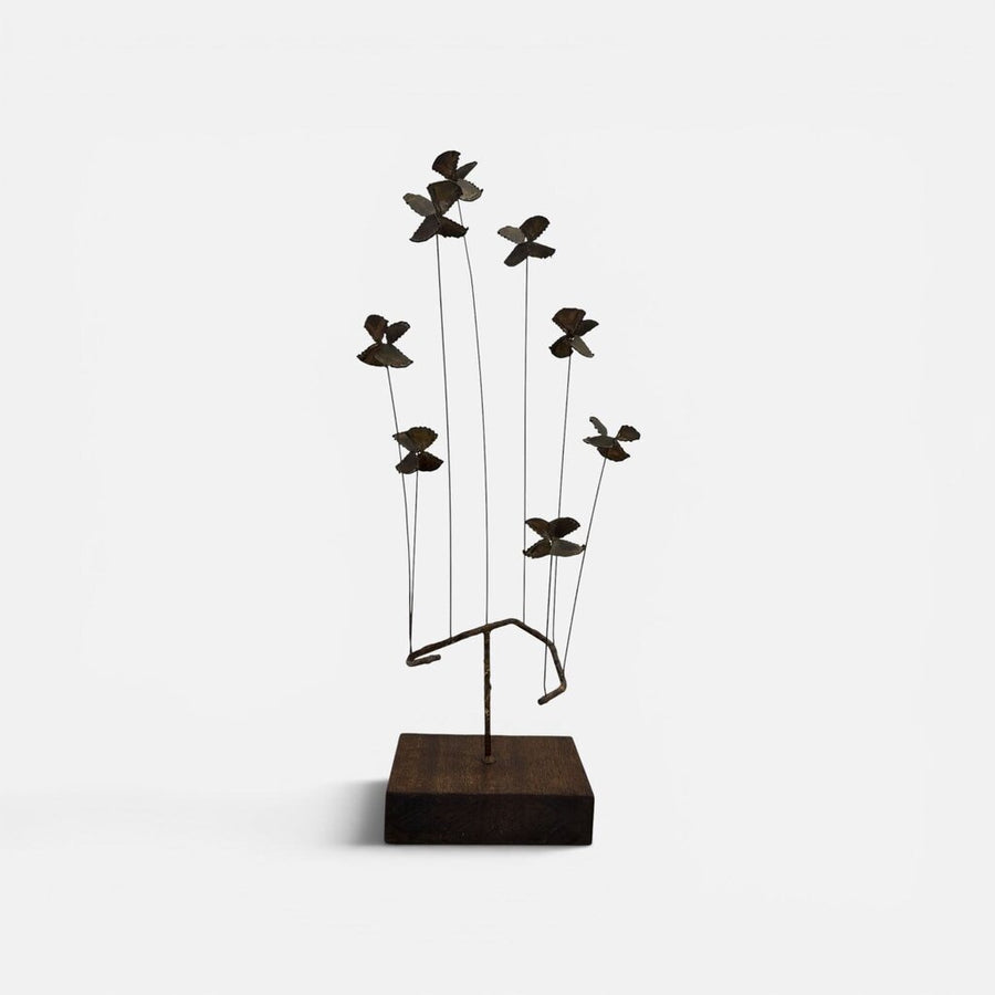 Kinetic Brass Sculpture in the style of Curtis Jere or William Bowie, signed and dated 1971