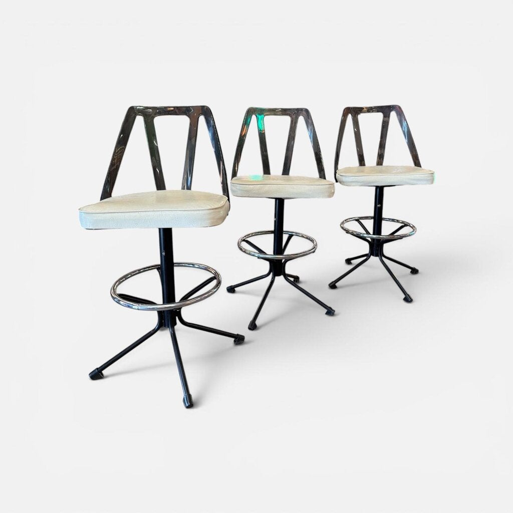 Retro Atomic Set of 3 Smoke Lucite Barstools by Futura Industries, 1970"s (Set of 3)