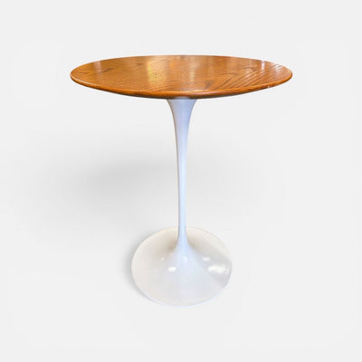 Vintage Knoll Eero Saarinen Tulip Side Table with Oak Top